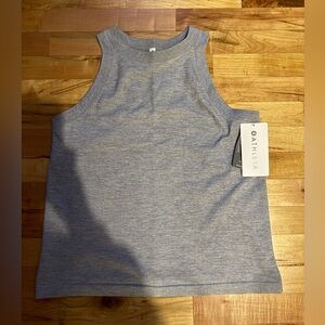 NWT Athleta Heathered Gray Ribbed Racerback Tank Size XL